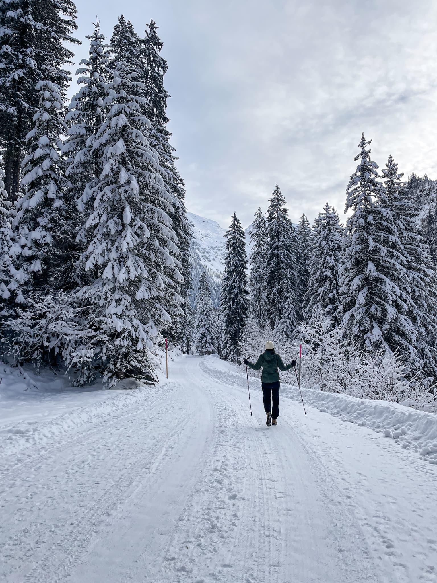 In de vallei van Klosters, Zwitserland