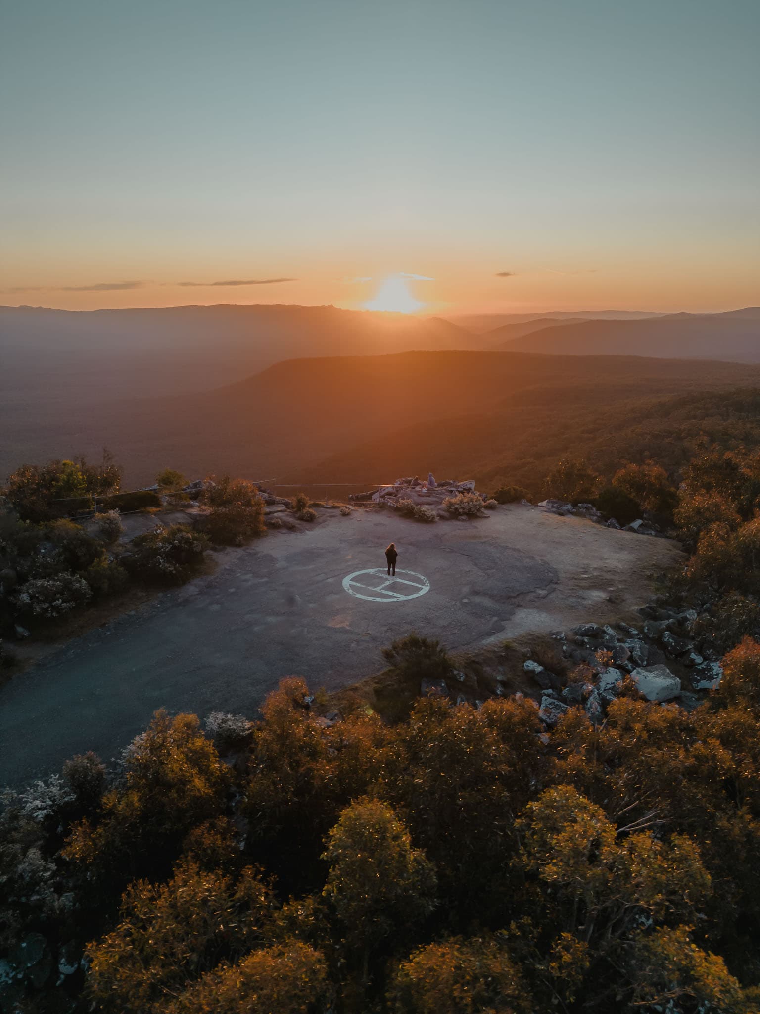 Sunset lookout over the Grampians