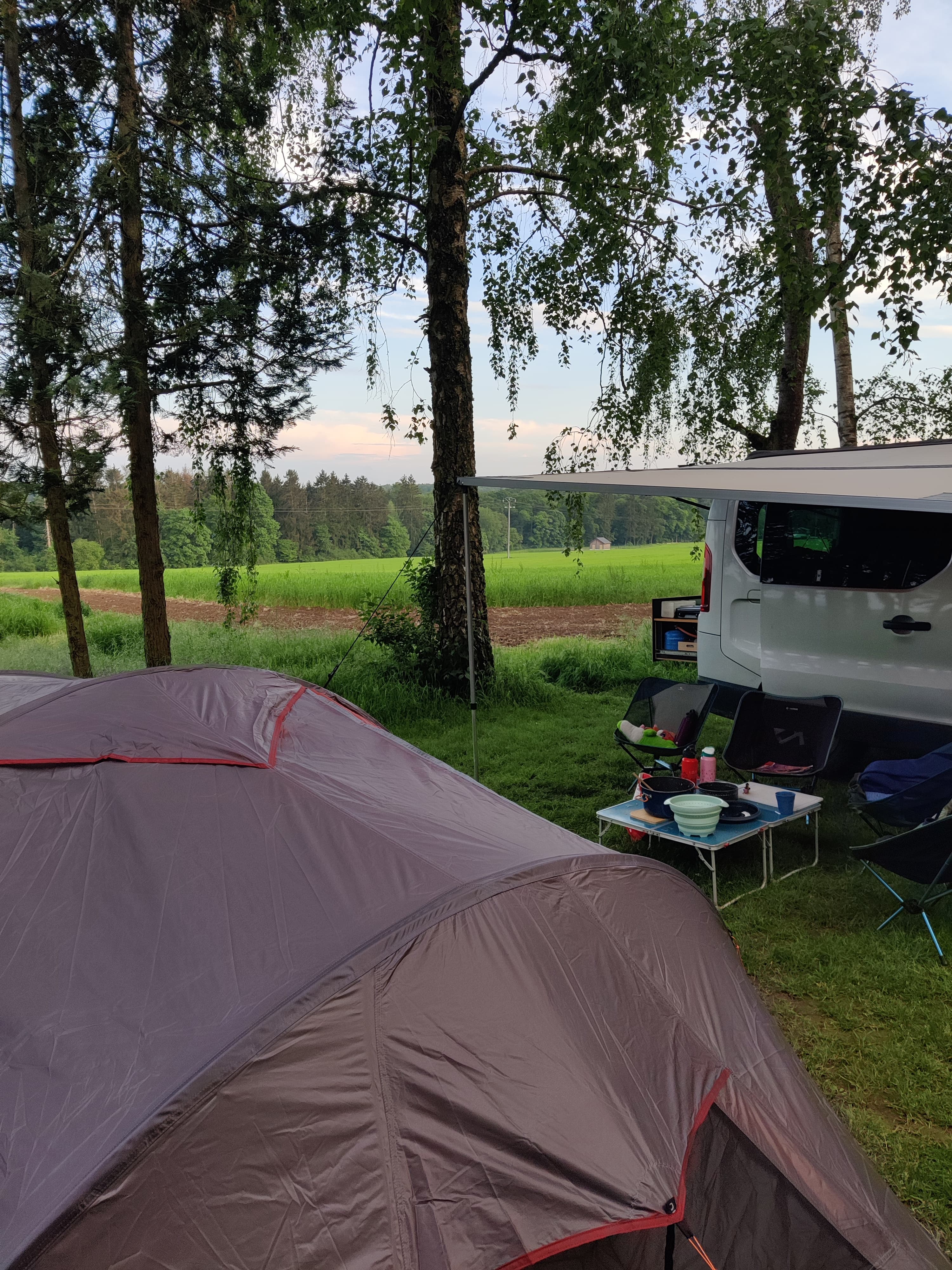 Monter la tente et explorer le camping !