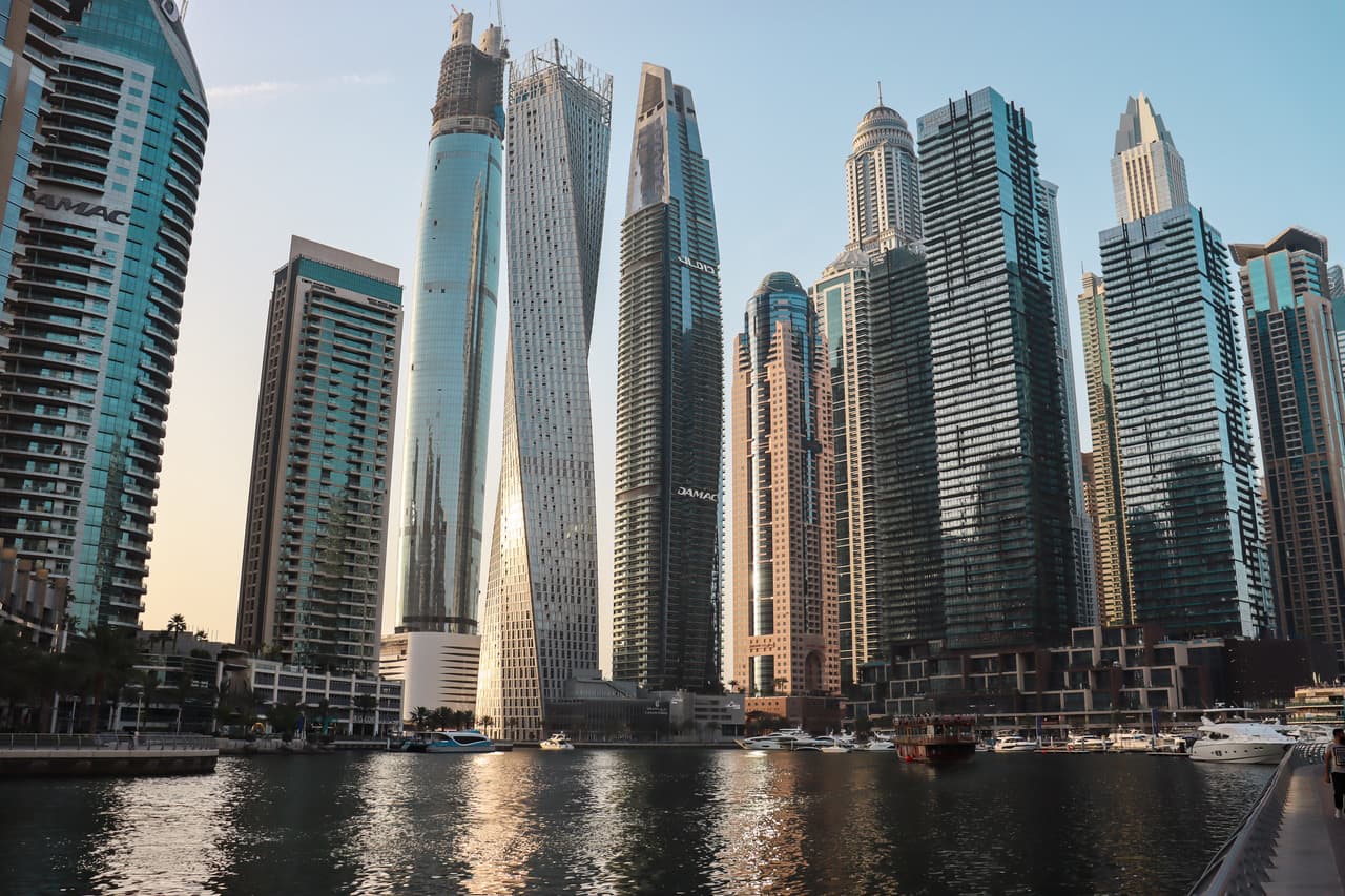 Strand- en bootdag in Dubai Marina