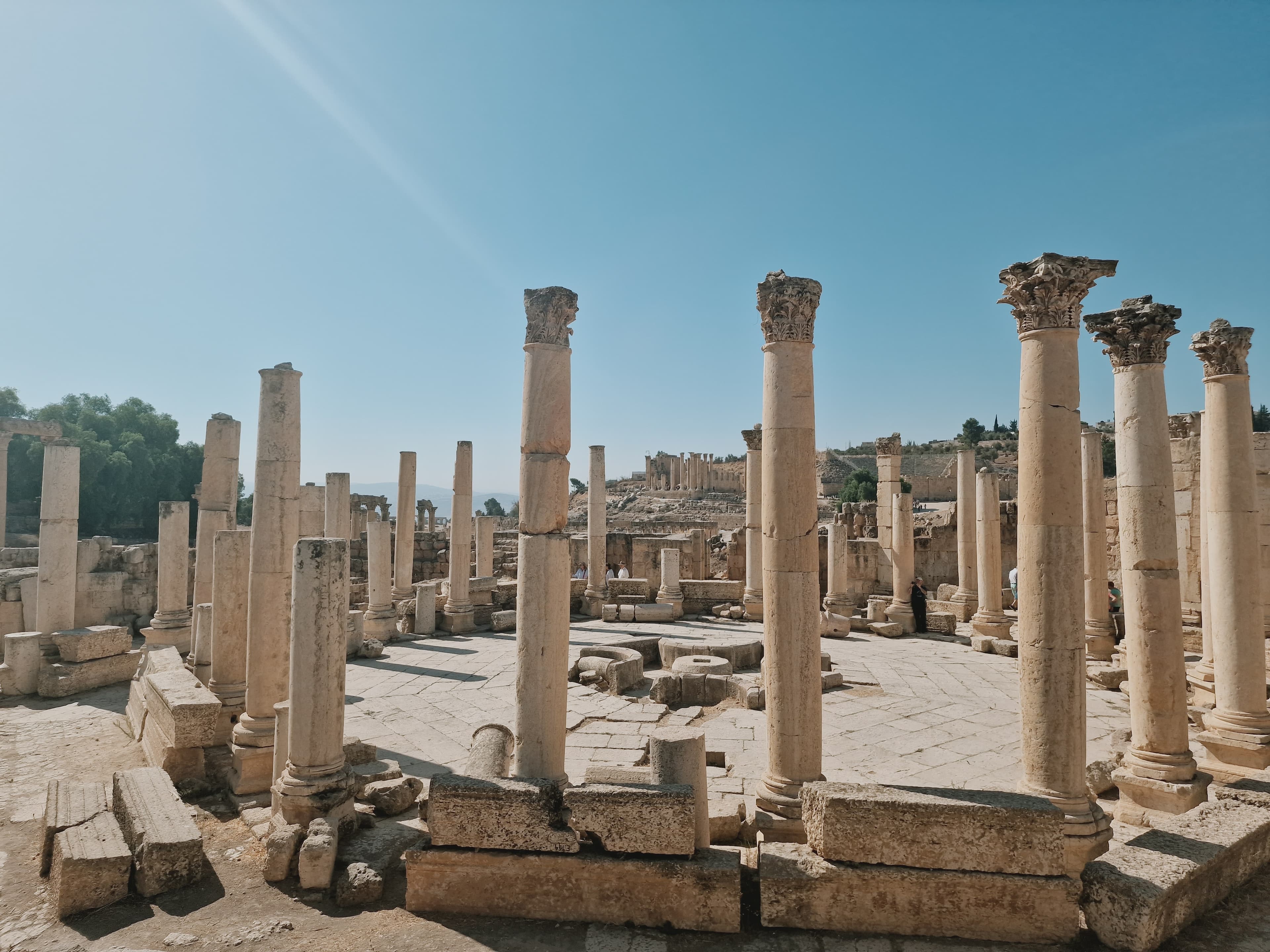 De oude ruïnes van Jerash verkennen